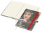 Notizbuch Match-Book Creme Bestseller, A5, Cover-Star, gloss-individuell, rot
