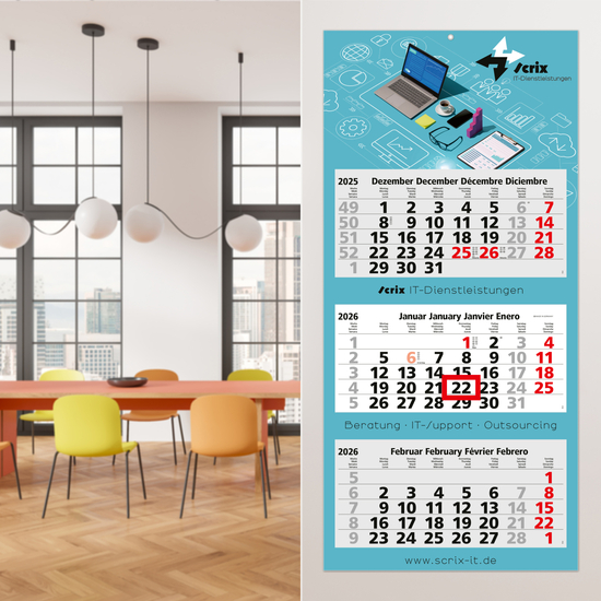 3-Monatskalender Maxi Light 3 Bestseller, Deutsch (Mehrblock)