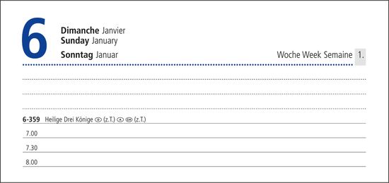 Buchkalender Manager Register Bestseller inkl. Silberprägung