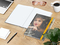 Notizbuch Match-Book White Bestseller, A4, Cover-Star, matt-individuell, gelb