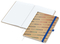 Notizbuch Match-Book White Bestseller, A4, Natura, braun-individuell, mittelblau