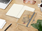 Notizbuch Match-Book Creme Bestseller, A5, Natura, braun-individuell, silbergrau