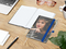 Notizbuch Match-Book White Bestseller, A5, Cover-Star, gloss-individuell, mittelblau