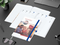 Wochenplaner Match-Hybrid White Bestseller, A4, Cover-Star gloss, mittelblau