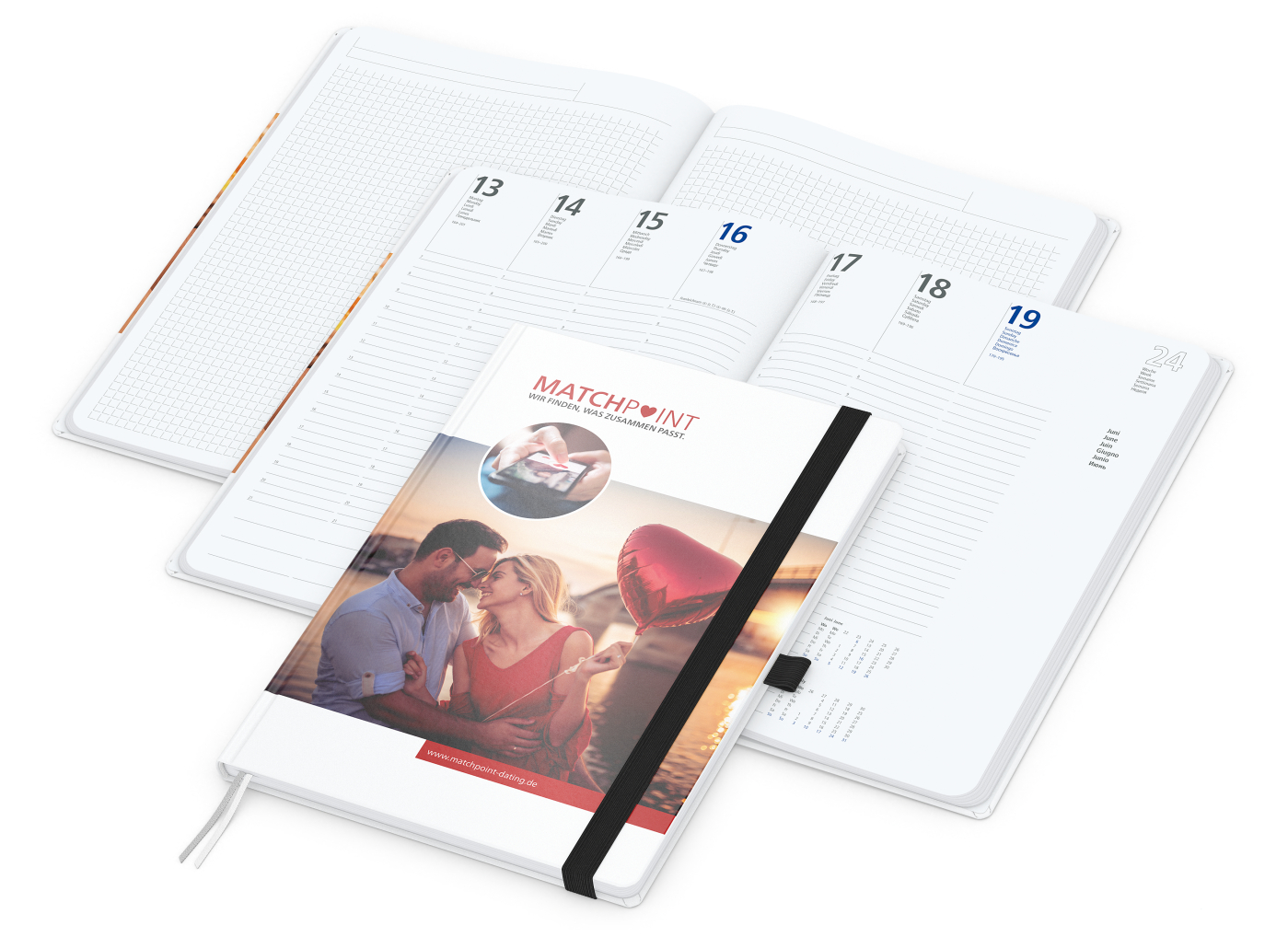 Wochenplaner Match-Hybrid White Bestseller, A4, Cover-Star gloss, schwarz