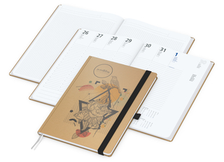 Wochenplaner Match-Hybrid White Bestseller, A4, Natura braun-individuell, schwarz