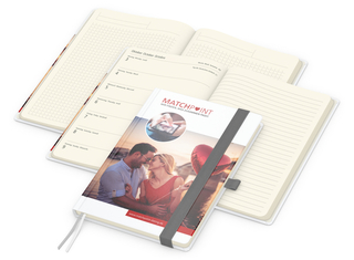 Wochenplaner Match-Hybrid Creme Bestseller, Cover-Star gloss, silbergrau