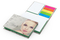 Haftnotiz-Set Prag Bookcover White Bestseller, matt-individuell, Farbschnitt grün