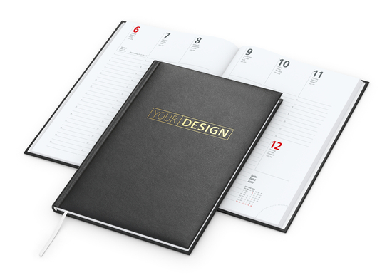 Wochenkalender Prestige Bestseller inkl. Goldprägung, schwarz