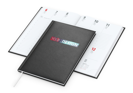 Wochenkalender Prestige Bestseller inkl. Siebdruck-Digital, schwarz