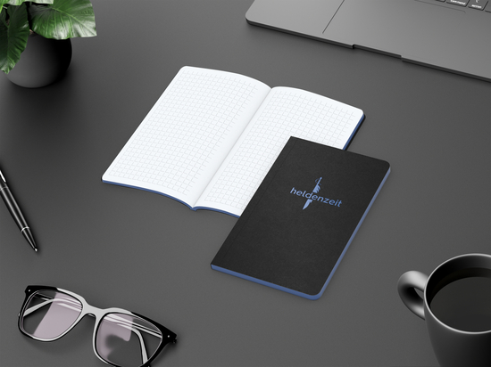 Notizbuch Tablet-Book Slim Bestseller, Pocket, mittelblau