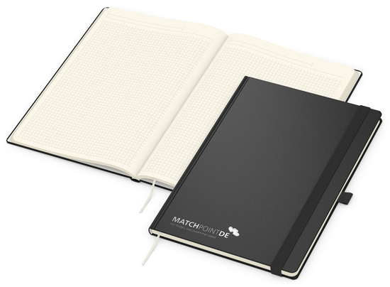 Notizbuch Vision-Book Creme Bestseller, A4, schwarz inkl. Silberprägung