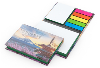 Haftnotiz-Set Wien Bookcover White Bestseller, matt-individuell, Farbschnitt grün