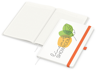 Notizbuch Match-Book, A4, Cover-Star Recycling-Matt, orange