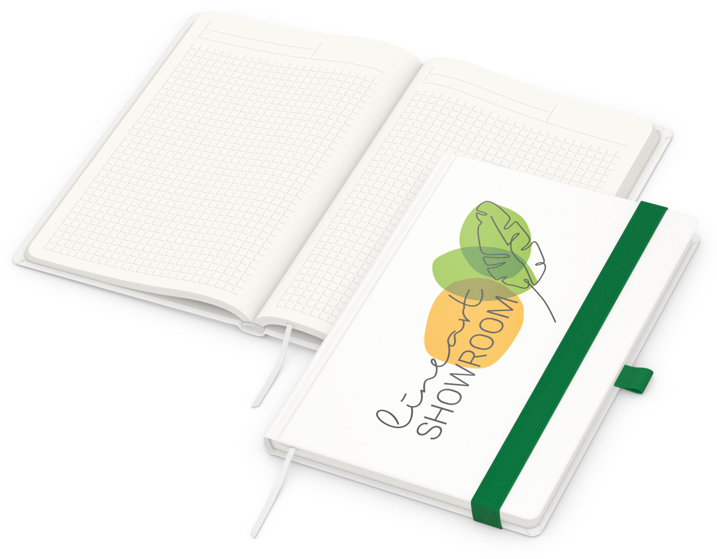 Notizbuch Match-Book, A5, Cover-Star Recycling-Matt, grün