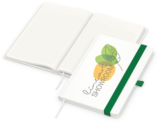 Notizbuch Match-Book, A5, Cover-Star Recycling-Matt, grün