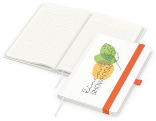 Notizbuch Match-Book, A5, Cover-Star Recycling-Matt, orange