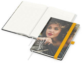 Notizbuch Match-Book, A5, Natura Recycling, gelb