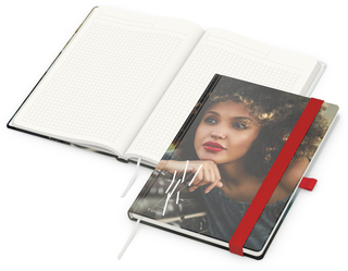 Notizbuch Match-Book, A5, Natura Recycling, rot