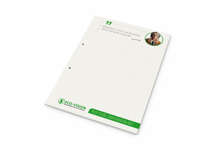 Schreibblock Recycling, A4, 50 Blatt mit 2fach-Abheftlochung