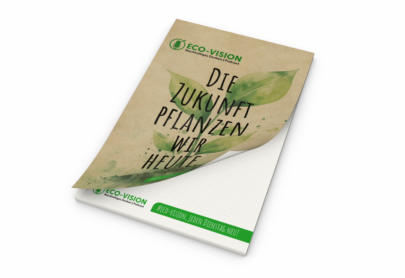 Schreibblock Cover Recycling, A4, 100 Blatt mit 4fach-Abheftlochung