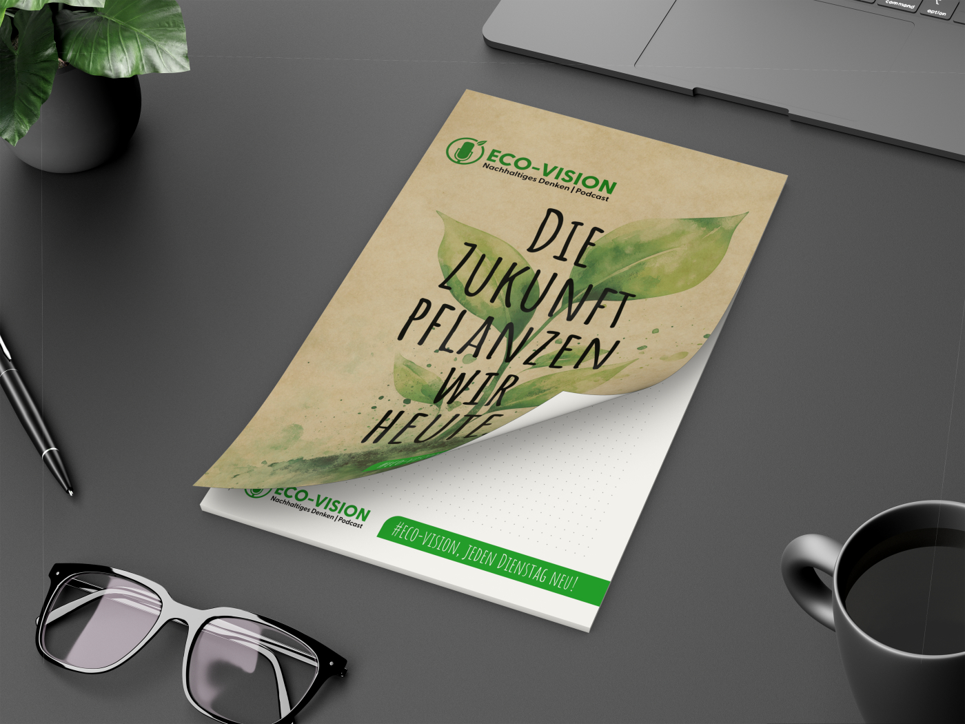 Schreibblock Cover Recycling, A5, 50 Blatt mit 2fach-Abheftlochung