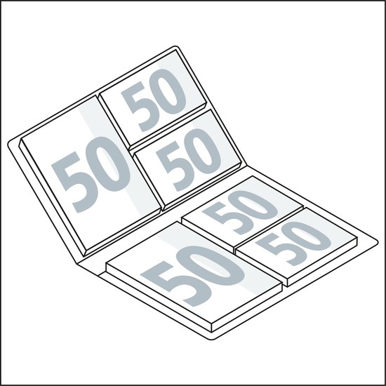 Haftnotiz-Set Monaco Bookcover, gloss-individuell
