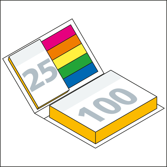 Haftnotiz-Set Prag Bookcover Individuell, gloss-individuell