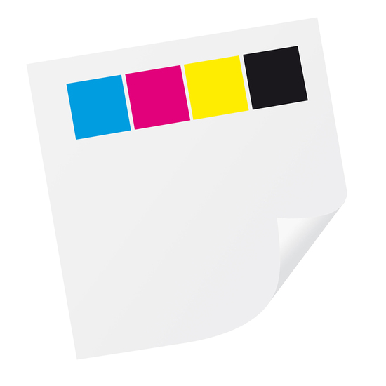 Einzelblattdruck für Zettelbox <50mm, 4-farbig