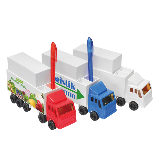 Zettelbox mit Köcher "LKW"