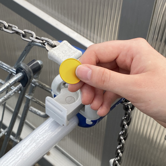 Chiphalter mit 1€-Chip "Haus"