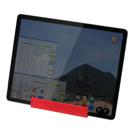 Smartphone-/Tabletständer mit Zettelbox und Köcher