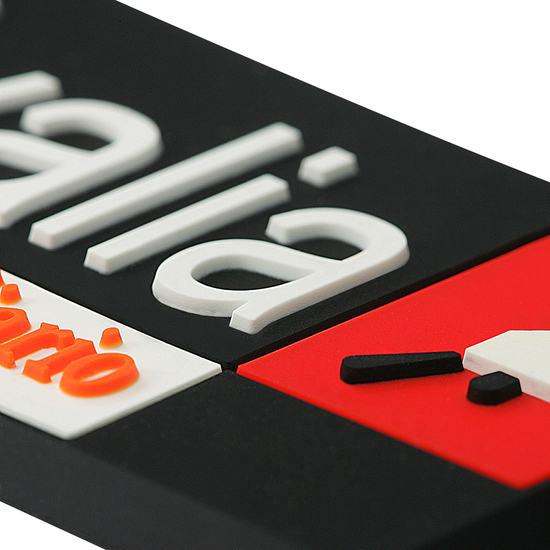 Soft-PVC-Schlüsselanhänger, ø 71-80 mm