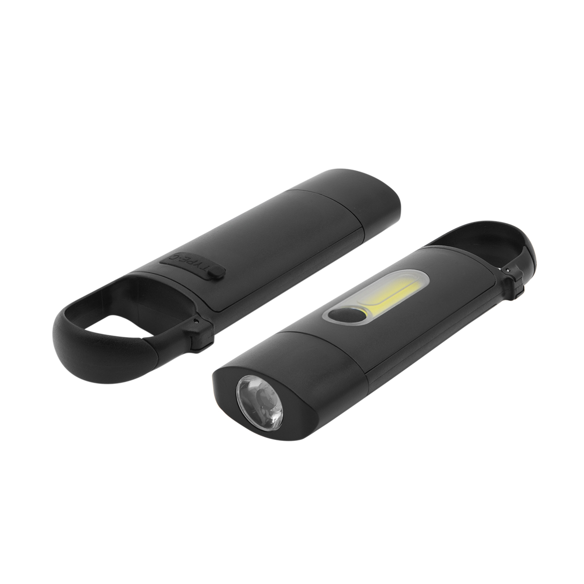 Taschenlampe "COB" mit Karabiner