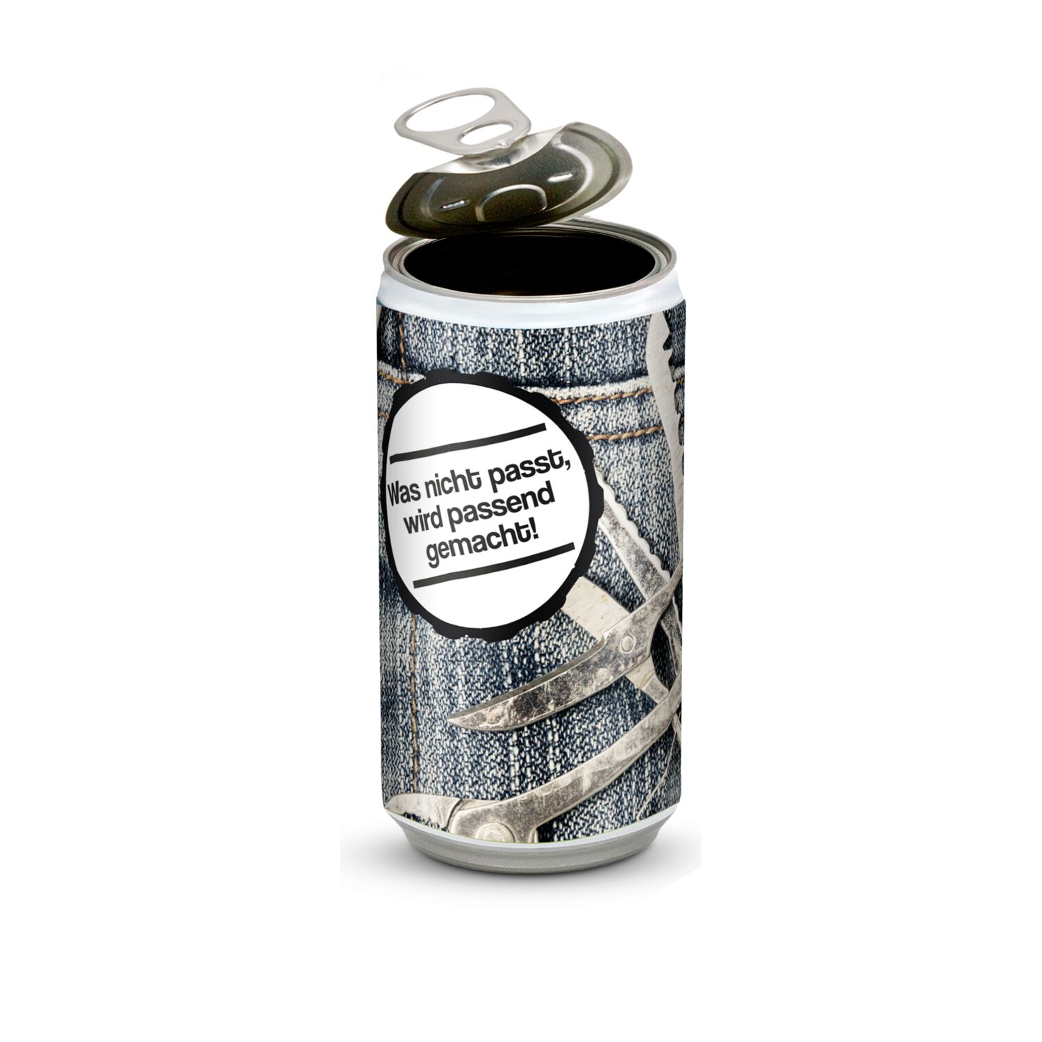 Echte Männerdose: an die Werkzeuge fertig los! 1 Multitool (sortiert) als Schlüsselanhänger, 1 Mini Wasserwaage, 1 Tube Duschgel.