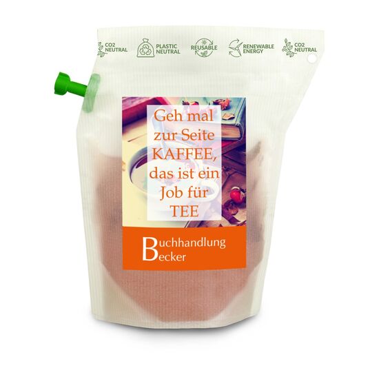 Verschenken Sie Ruhe und Genuss zur Weihnachtszeit: Früchtetee im Brühbeutel mit integriertem Filter. Ideal fürs Büro & unterwegs