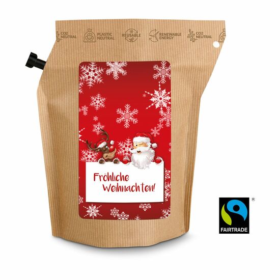 Verschenken Sie Ruhe und Genuss zur Weihnachtszeit: Fairtrade-Kaffee im Brühbeutel mit integriertem Filter. Ideal fürs Büro & unterwegs.