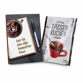 Backmischung (70 g) für einen Schokoladenkuchen in der Tasse, ideal für Homeoffice Mitarbeiter