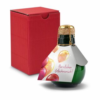 Origineller Sekt Herzlichen Glückwunsch - Karton Rot, 125 ml 2K1358m4