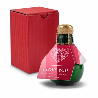 Origineller Sekt I love u - Karton Rot, 125 ml 2K1358p4