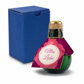 Origineller Sekt Alles Liebe - Karton Blau, 125 ml 2K1358q3