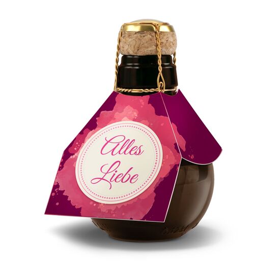 0,125 l hochwertiger Sekt brut in origineller Flasche mit Naturkork und Agraffe, Alkohol 12% Vol.