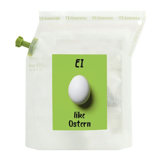 Verschenken Sie Fröhlichkeit & Genuss zu Ostern mit diesem wiederverwendbaren Brühbeutel. Heißes Wasser eingießen, ziehen lassen & genießen.