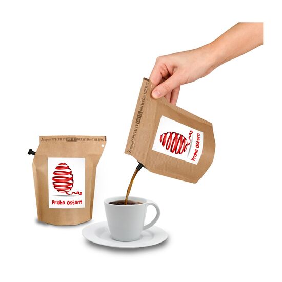 Verschenken Sie Fröhlichkeit & Genuss zu Ostern mit diesem wiederverwendbaren Brühbeutel. Heißes Wasser eingießen, ziehen lassen & genießen.