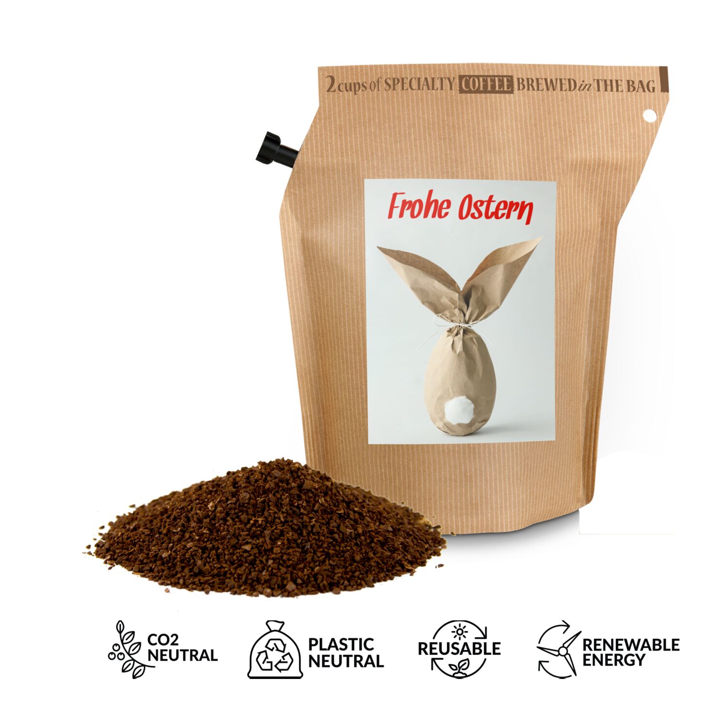 Verschenken Sie Fröhlichkeit & Genuss zu Ostern mit diesem wiederverwendbaren Brühbeutel. Heißes Wasser eingießen, ziehen lassen & genießen.