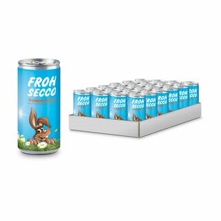 Präsentartikel: Frohsecco Ostern - 24 x Secco 0,2 l, Slimlinedose 2K1629