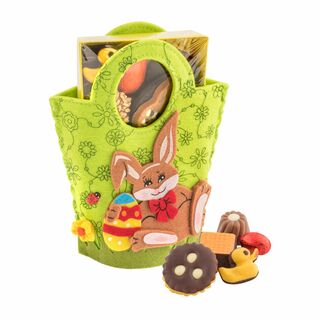 Geschenkartikel / Präsentartikel: Filztasche Hase, Ostergebäckmischung 200 g 2K1630