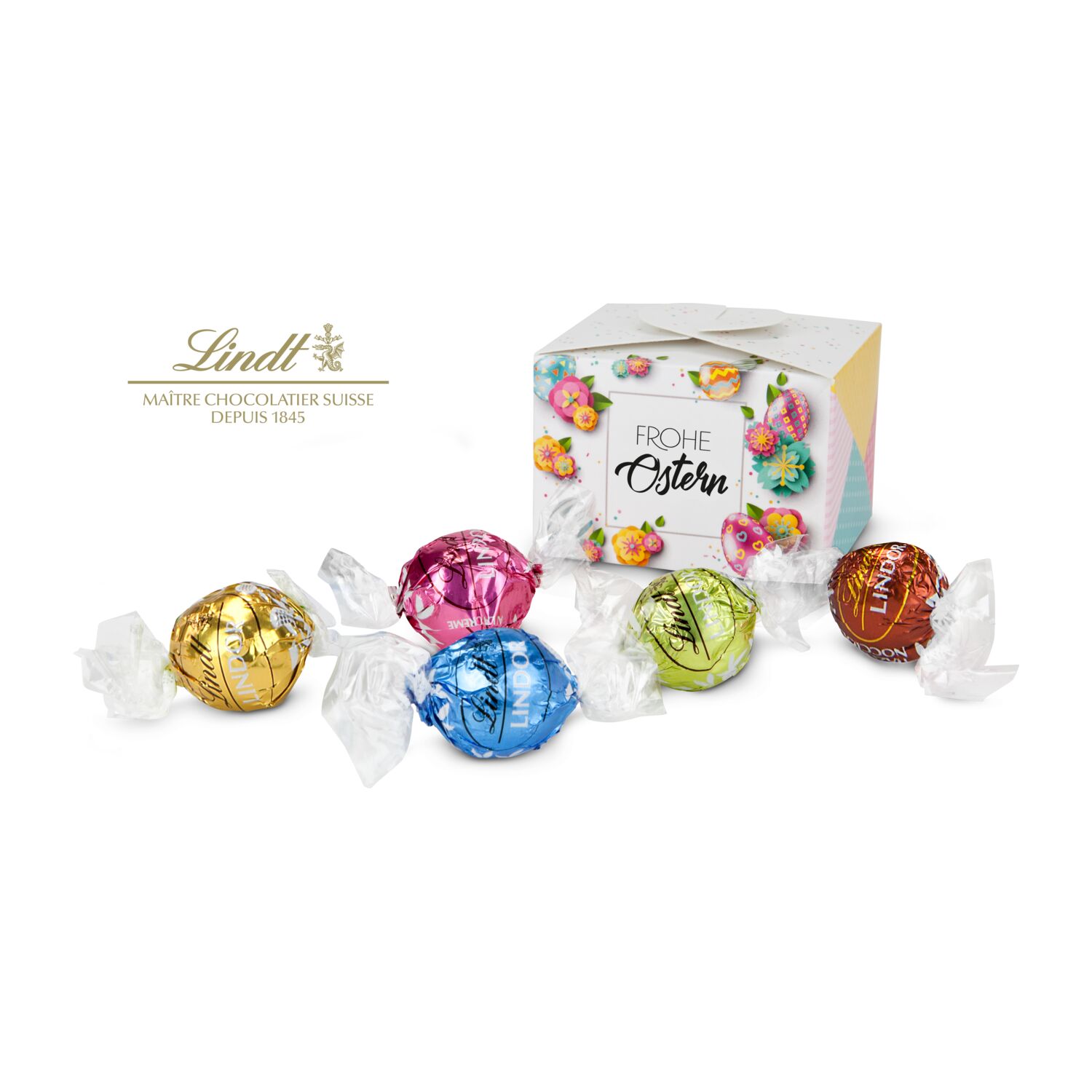 Geschenkartikel / Präsentartikel: Lindt Osterfreude - auch in individueller Pralinenschachtel 2K1670