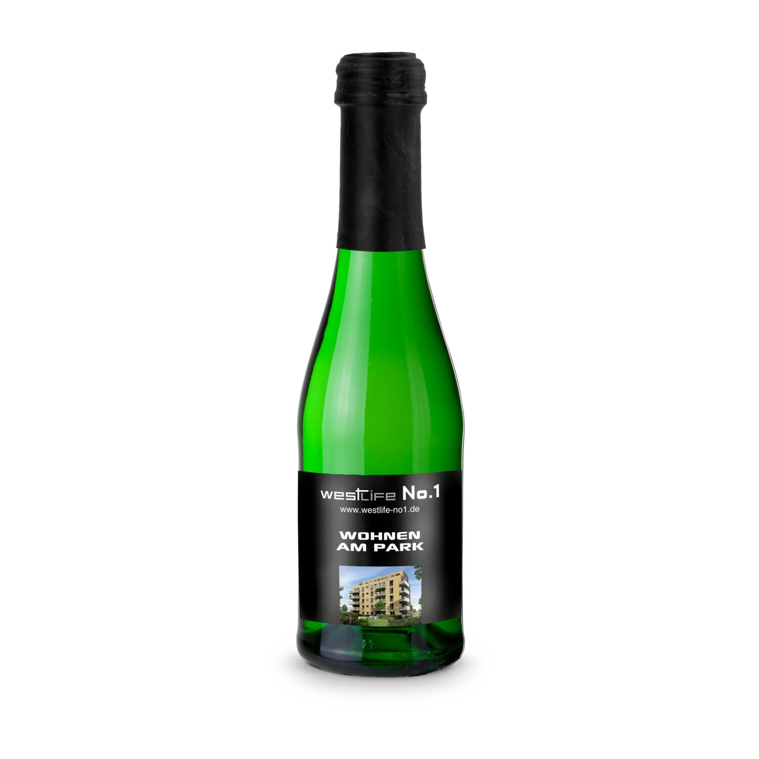0,2 l klassisches Sekt Cuvée trocken in grüner Flasche mit Schraubverschluss, Alkohol 11% Vol.
