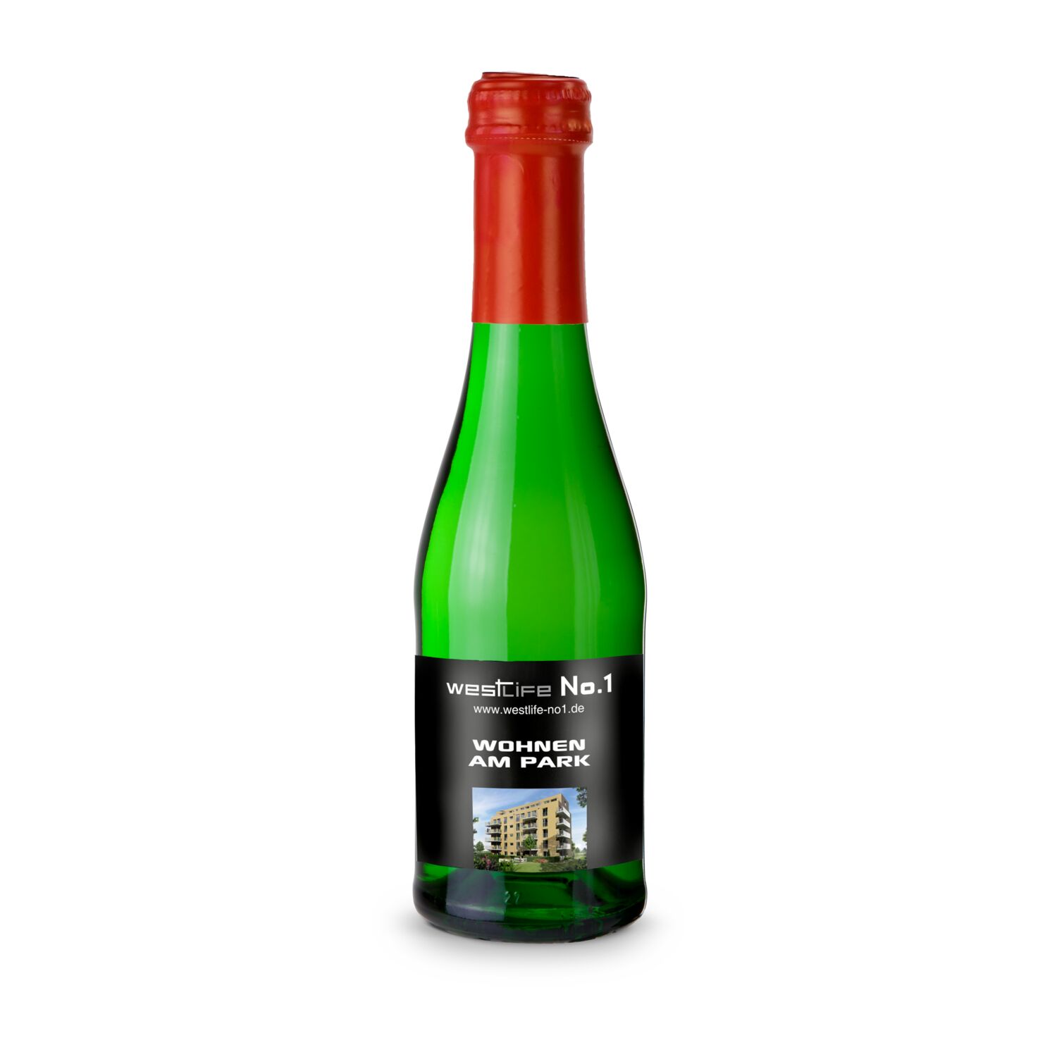 0,2 l klassisches Sekt Cuvée trocken in grüner Flasche mit Schraubverschluss, Alkohol 11% Vol.